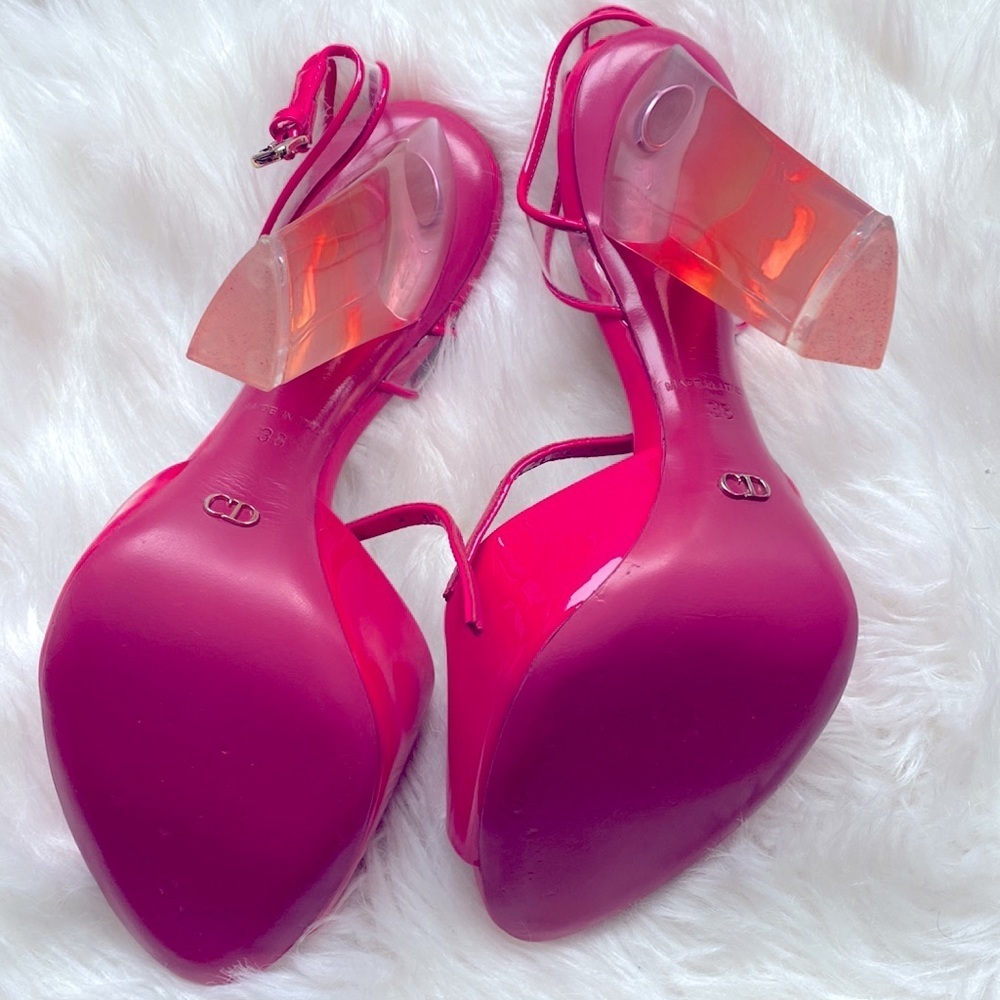 Christian Dior Reflet Plexi Patent PVC Heel - Picture 8 of 11